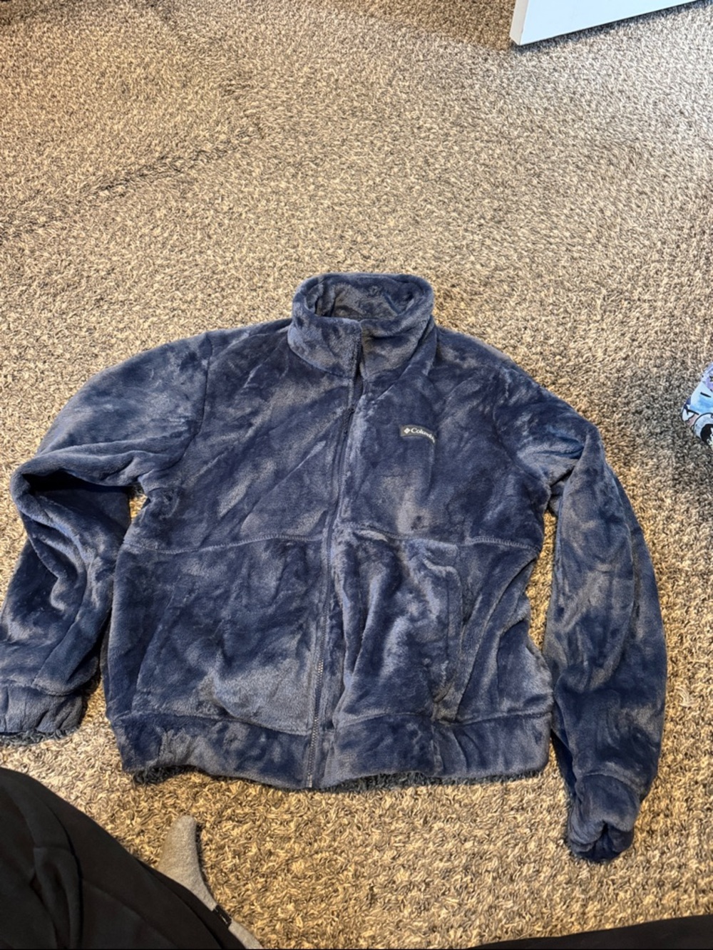 Columbia Navy Plush Full-Zip Fleece Jacket